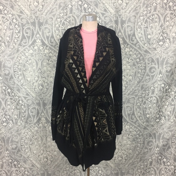 Johnny Was Tops - Johnny Was BIYA Long Patchwork Embroidered Hoodie